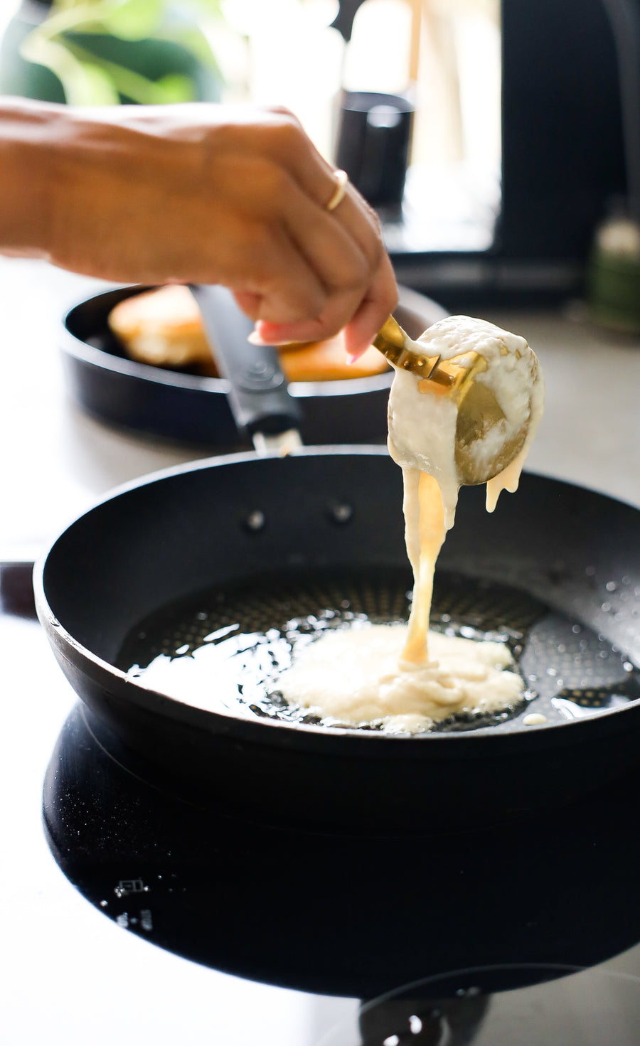 Pancakes cooking